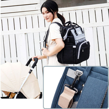 Multifunctional Maternity Backpack with Mosquito Net and Baby Crib